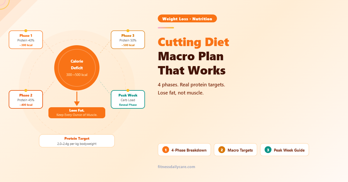 Cutting Diet Macro Plan: Lose Fat, Keep Muscle in 4 Phases