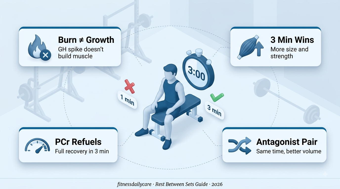 Rest Between Sets, Shorter Isn’t Better for Muscle Growth