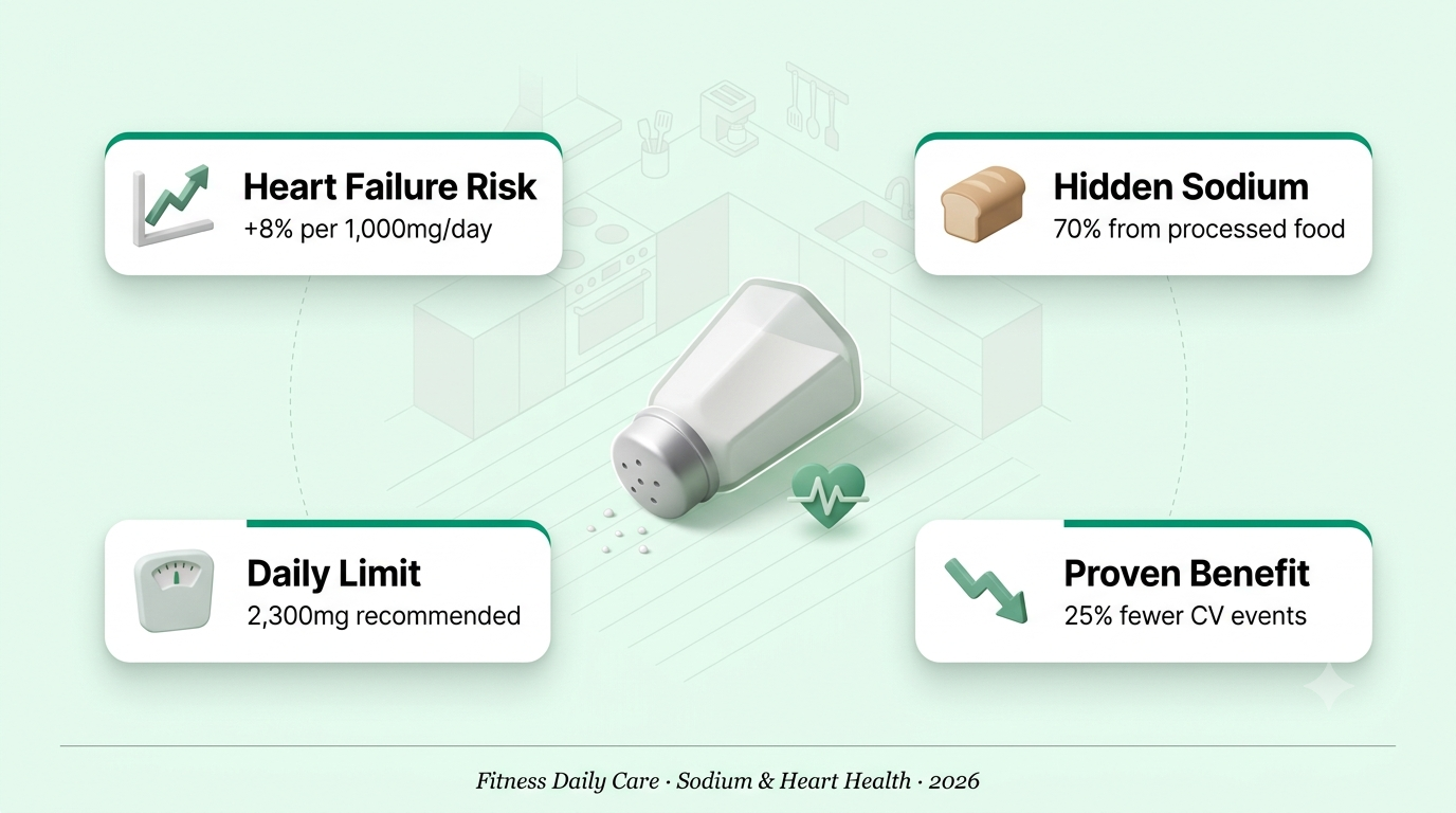 Salt shaker next to a heart-rate monitor illustrating why you need less sodium for heart health